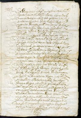 Cabeza, cláusula y pie del testamento de Catalina de Ondarza.