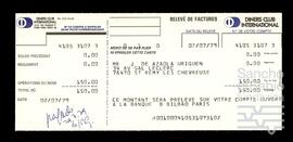 Correspondencia entre José Miguel de Azaola Urigüen y la Sociedad Diners Club de France.