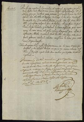 Parecer de Antonio de Echenagusía acerca del nombramiento de capellán de la capellanía de 100 misas rezadas anuales y de la escuela de niños que mandó fundar Domingo de Yrízar Urrutia en Ezquioga.
