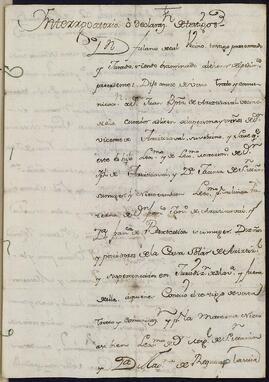 Preguntas para la declaración de testigos de la limpieza de sangre de Vicente Aristizábal San Martín.