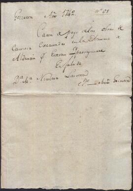 Cartas de pago otorgadas por Esteban de Iparraguirre en favor de María Nicolasa de Larreta.