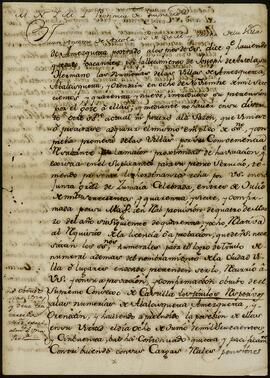 Peticiones de las partes en el pleito entre Juan Antonio de Artola y Francisco Ignacio de Mújica.