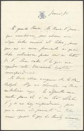 Carta dirigida a Pedro de Yrízar por un tal Fermín.