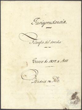 Programa de derecho internacional del curso 1852-1853.