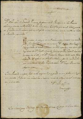Certificación de la partida de defunción de María Ana de Jaureguiondo.