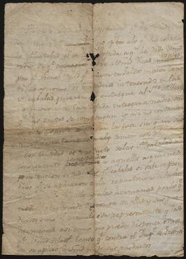 Carta entre dos desconocidos relativa al cobro de una alcabalas.