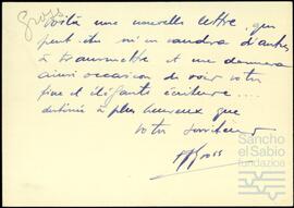 Correspondencia entre Albert Gross y José Miguel de Azaola Urigüen.