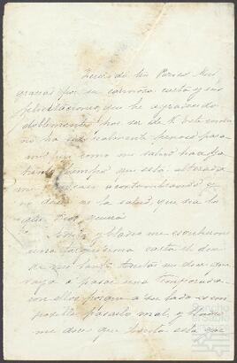 Cartas dirigidas a Pedro de Yrízar por parte de su sobrina Dolores.