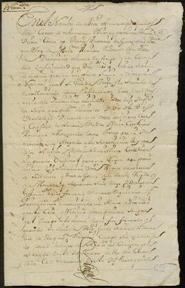 Testamento de María Antonia de Garro.