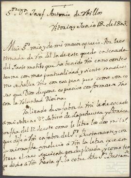 Cartas entre José Antonio de Ubillos y Bernarda de Borica.