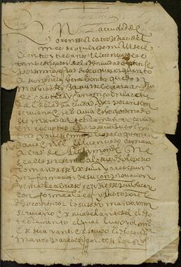 Testamento y codicilo de Matías de Izaguirre Vergara.