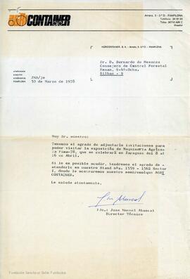 Cartas entre José Manuel Abascal y Bernardo de Mesanza.