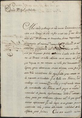 Oficios de los patronos de la parroquia de Deva dirigidos a Ignacio de Balzola.