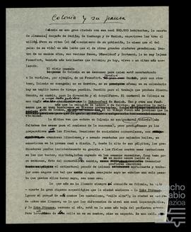 Correspondencia entre José Miguel de Azaola Urigüen, Jesús María de Zuloaga y José Molina Plata.