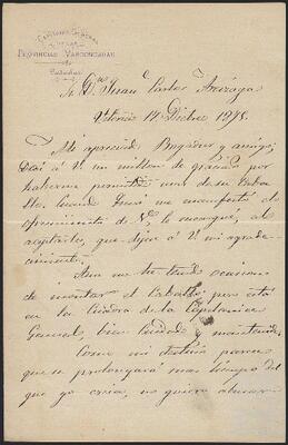 Correspondencia entre el capitán Luis de Gautier y Juan Carlos de Aréizaga.