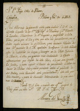 Correspondencia y cuentas de la administración de los bienes de Bilbao.