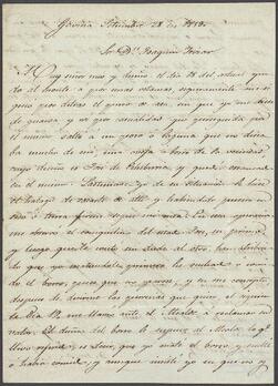 Cartas de María de Astaburuaga dirigidas a Joaquín de Yrízar.