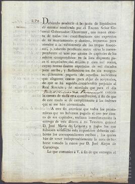 Oficio de la Diputación de Guipúzcoa dirigido al Marqués de Villaverde.