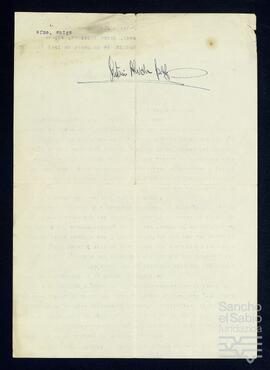Correspondencia entre José Miguel de Azaola Urigüen y Antonio Álvarez Gazapo.