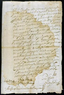 Mandamiento del Alcalde de la Real Chancillería de Granada ordenando el pago de 1.000 maravedíes a Pedro de Ugalde.