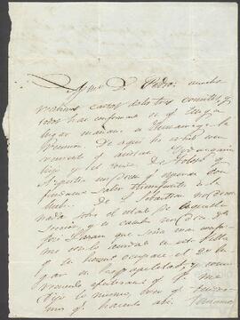 Carta de un tal Matías dirigida a Pedro de Yrizar.