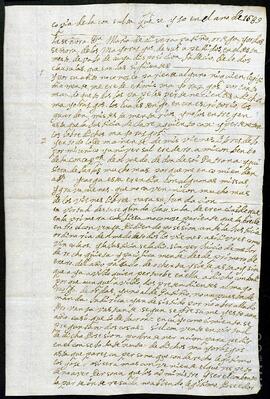 Informe sobre lo dispuesto en su testamento por María de Ortega Patiño Olivera.