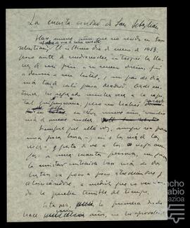 Correspondencia entre José Miguel de Azaola Urigüen, Jesús María de Zuloaga y José Molina Plata.