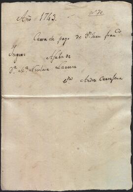 Requisitoria otorgada por Francisco Antonio de Castelruiz contra María Nicolasa de Larreta.