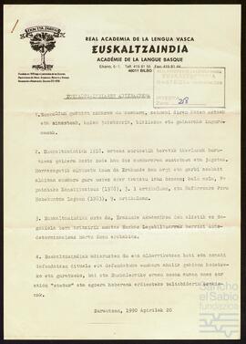 Correspondencia entre José Miguel de Azaola Urigüen y Henrike Knörr.