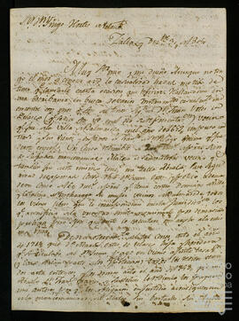 Correspondencia entre Manuel de Santelices Llaguno e Íñigo Ortés de Velasco Alfona de Salcedo.