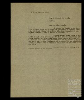 Correspondencia entre Joaquín de Azaola Ondarza y José Miguel de Azaola Urigüen.