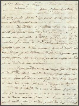 Carta de Miguel de Larraza dirigida a Bernabé de Otálora.