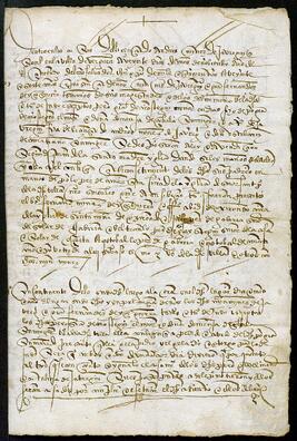 Contrato matrimonial de Pedro García de Aróstegui y Catalina de Jáuregui.