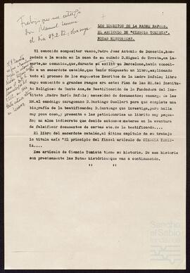 Reflexiones sobre teología de Manuel Lecuona.