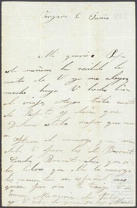 Cartas de Marina de Yrízar Ubillos dirigidas a su padre.