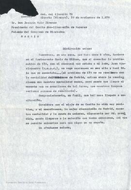 Cartas entre Bernardo de Mesanza y Joaquín Ruiz-Giménez Cortés.