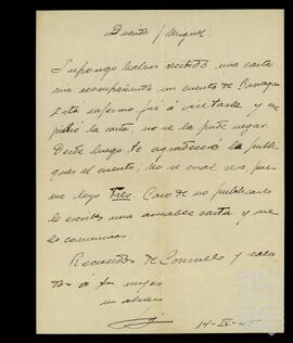 Correspondencia entre Joaquín de Azaola Ondarza y José Miguel de Azaola Urigüen.