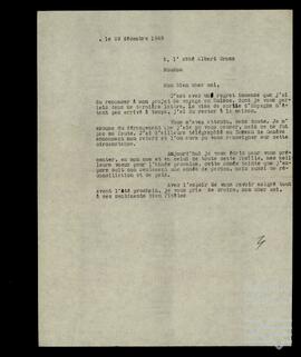 Correspondencia entre Albert Gross y José Miguel de Azaola Urigüen.