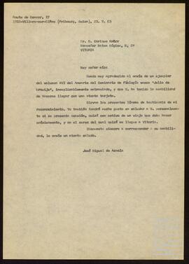 Correspondencia entre José Miguel de Azaola Urigüen y Henrike Knörr.