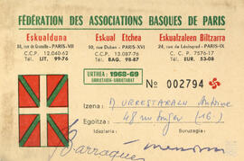 Fédération Des Associations Basques de París. 1968-69