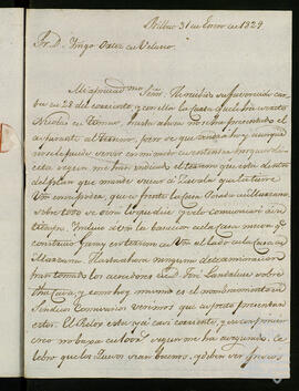 Correspondencia sobre la administración de los bienes de Bilbao.
