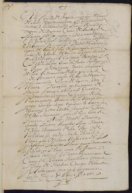 Carta de pago por valor de 34 ducados a favor Miguel de Alday y de Andrés de Gomezcorta por pagar 34 ducados a Antonio Izaguirre.