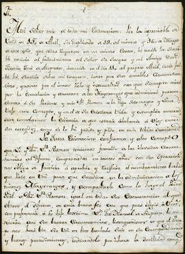 Correspondencia entre José Antonio de Ubillos y Juan José Ruiz de Bustamante.