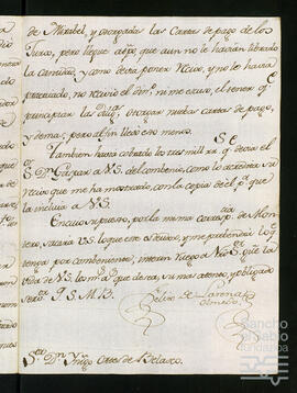 Correspondencia por la administración de la testamentaría de Francisco de Berrio Marzana.