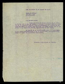 Correspondencia entre el Banco de Bilbao y Banco de Vizcaya con José Miguel de Azaola Urigüen.