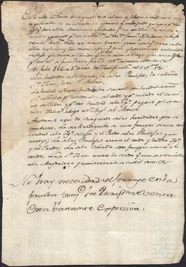 Noticias de la dote concedida a Francisco Ignacio de Loma Osorio.