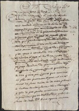 Declaración de Beltrán Bidaubigue acerca del cambio que hizo de los vales reales de Juan Carlos de Aréizaga.