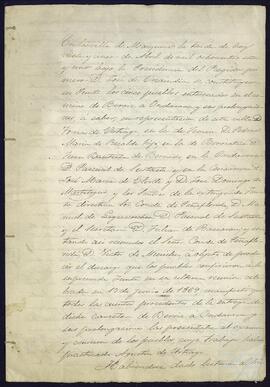 Acta de la junta de los cinco pueblos interesados en el camino de Bérriz a Ondárroa y la extinguida junta de directiva de dicho camino.