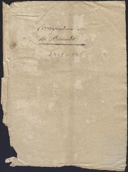 Correspondencia entre Vicente y Antonio María de Minondo y José María de Aréizaga.
