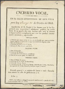 Programas de conciertos vocales.